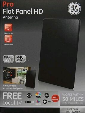 GE Pro Flat Panel HD Antenna - Free Local TV